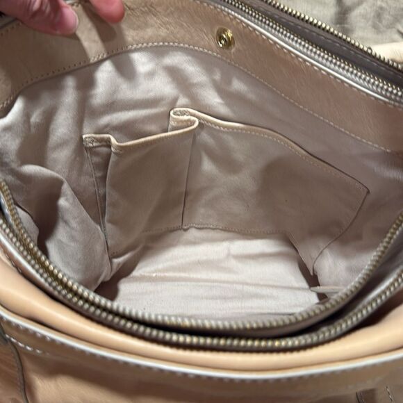 J. Crew Taupe Leather Satchel - Picture 7 of 8